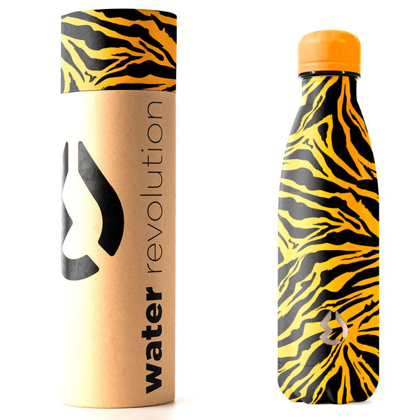 Vue rapprochée de la gourde Tiger WATER REVOLUTION montrant la finition inox et le design ergonomique