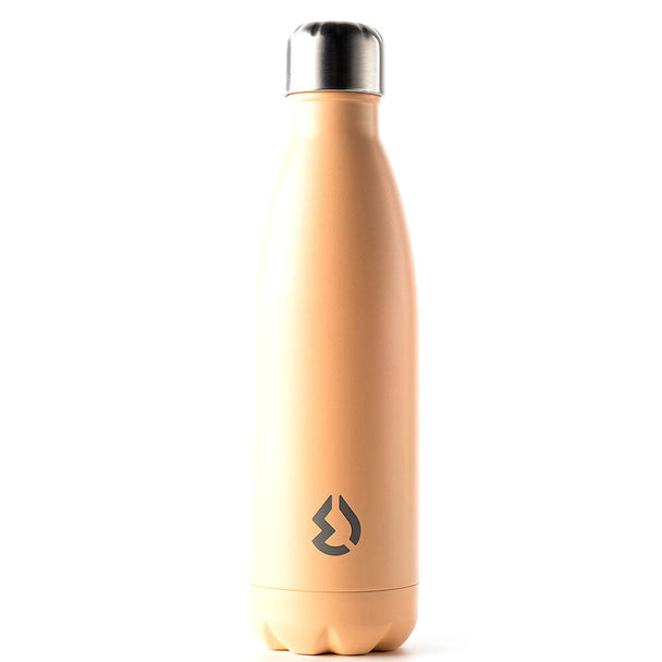 Détail de la gourde Water Revolution montrant le bouchon étanche et la finition en acier inoxydable sans traces de condensation