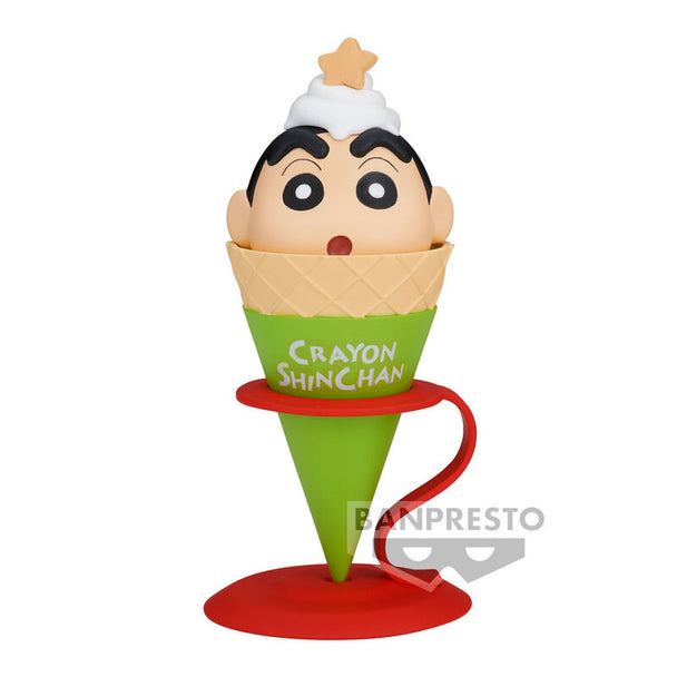 Figurine Crayon Shinchan Ice Cream Collection de 12 cm vue de face avec détails colorés