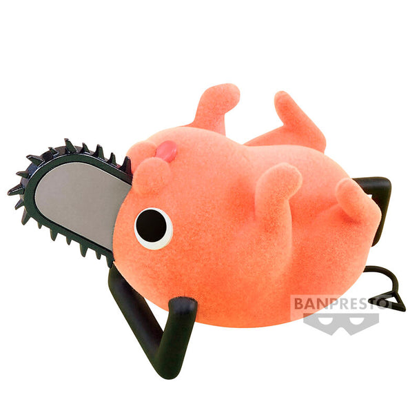 Figurine Pochita Ver.B Fluffy Puffy de Chainsaw Man vue de face, hauteur 7 cm, marque BANPRESTO