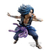 Figurine Sasuke Uchiha de Naruto Shippuden Banpresto vue de face, hauteur 11cm, détails précis du personnage