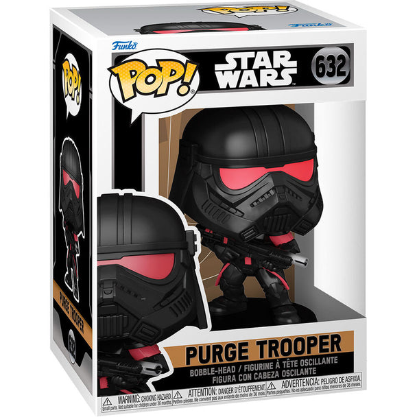 Figurine Funko POP Purge Trooper de Star Wars en vinyle de 9 cm présentée dans une boîte cadeau
