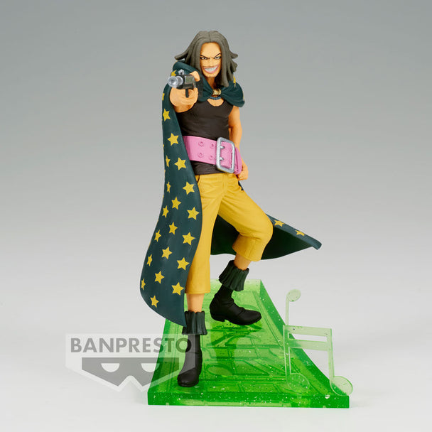 Détail du visage expressif de la figurine Yassopp BANPRESTO