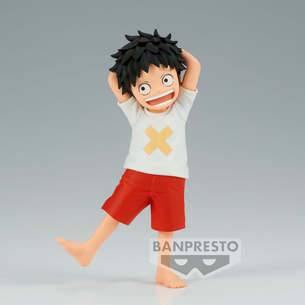Détail du visage expressif de la figurine Monkey D Luffy BANPRESTO 12cm
