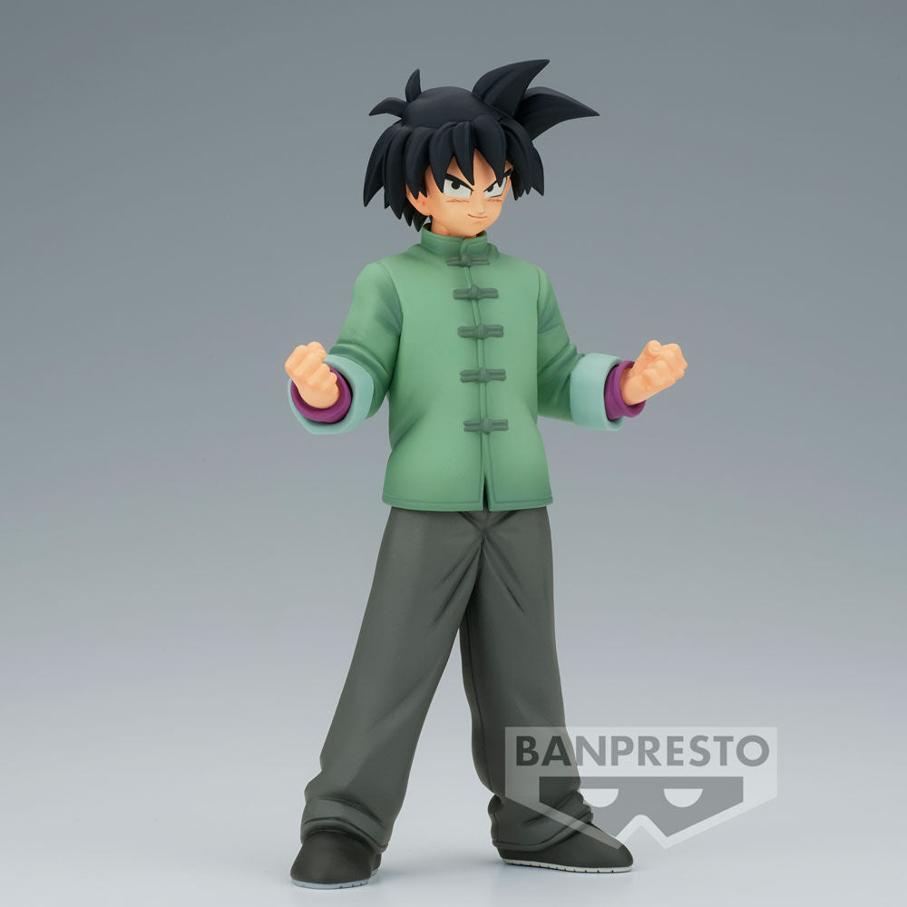 Profil gauche de la figurine Son Goten de 14 cm par BANPRESTO Dragon Ball Super