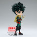 Vue arrière de la figurine My Hero Academia Izuku Midoriya Q Posket mettant en avant la coiffure.