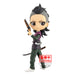 Profil gauche de la figurine Genya Shinazugawa Demon Slayer Q Posket montrant les couleurs vives