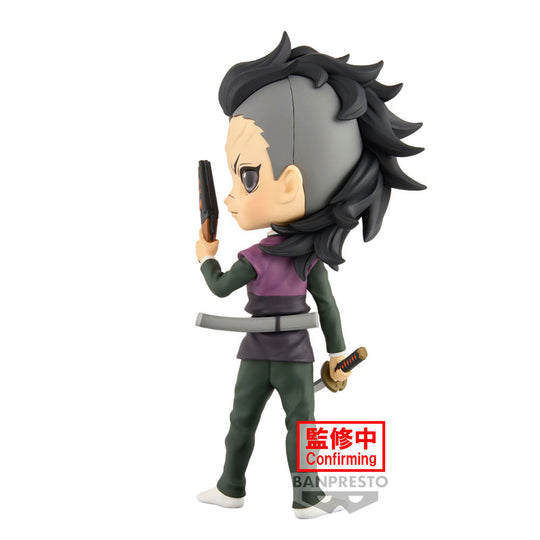 Profil droit de la figurine Genya Shinazugawa Demon Slayer Q Posket avec expression déterminée