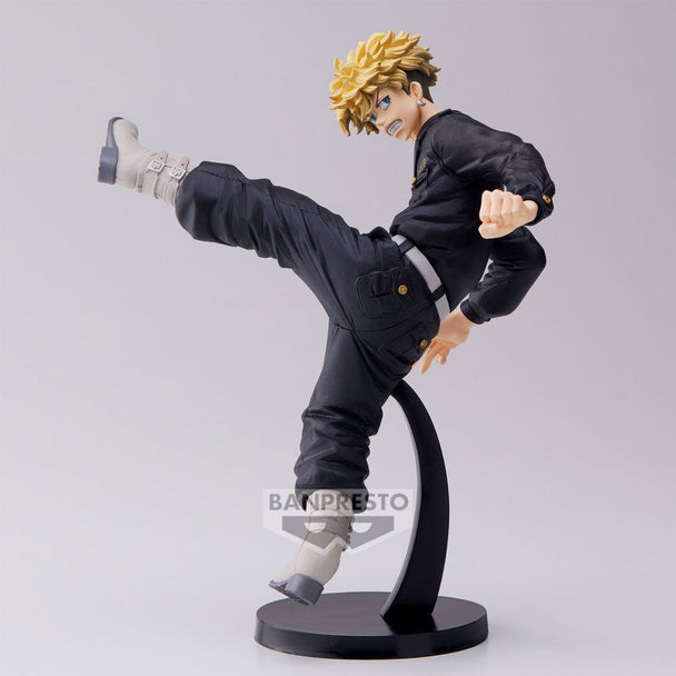 Profil gauche détaillé de la figurine Chifuyu Matsuno avec vêtements et accessoires fidèles à la série