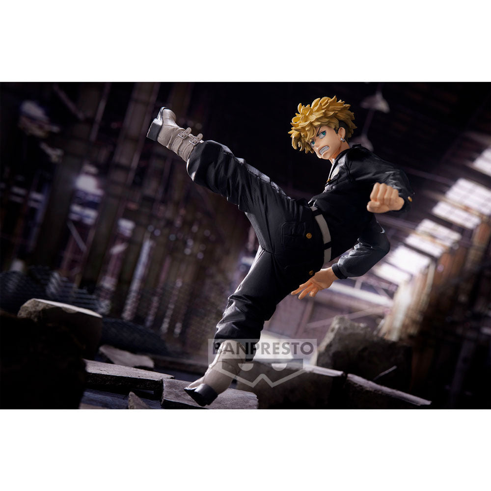 Photo de la base de la figurine Chifuyu Matsuno avec logo Tokyo Revengers et King of Artist