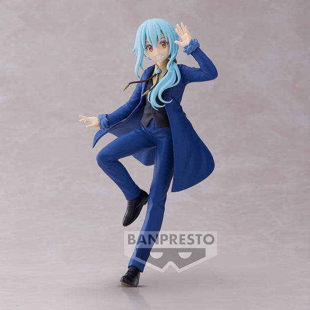 Profil gauche de la figurine Rimuru Tempest montrant les couleurs vives et la posture dynamique