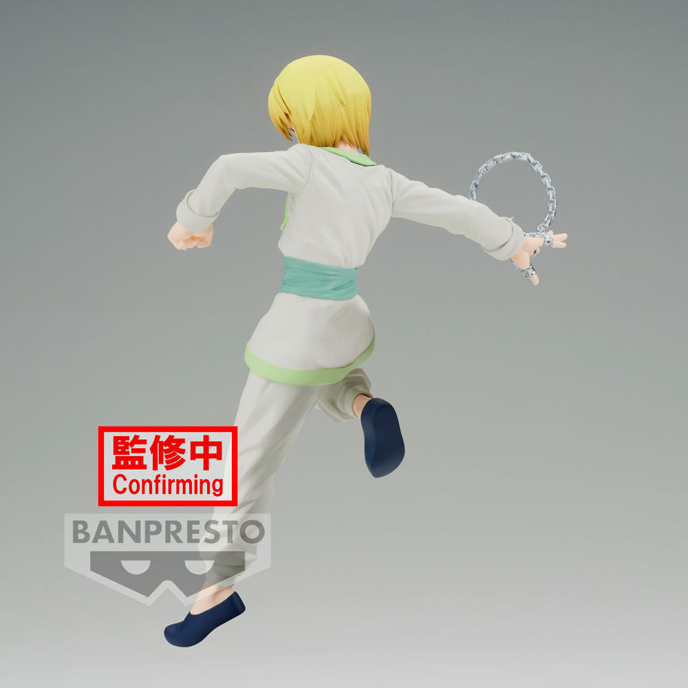 Gros plan sur le visage expressif de la figurine Curarpikt Hunter X Hunter Vibration Stars