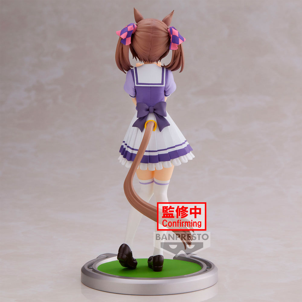 Vue arrière de la figurine Uma Musume Pretty Derby Smart Falcon mettant en valeur la coiffure et la tenue