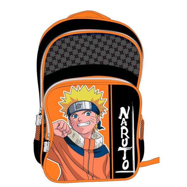 Sac à dos Naruto Shippuden 42cm de la marque PIERROT, vue de face avec design coloré et dimensions optimales.