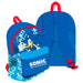 Sac à dos Sonic the Hedgehog bleu officiel SEGA vu de face avec logo et design coloré