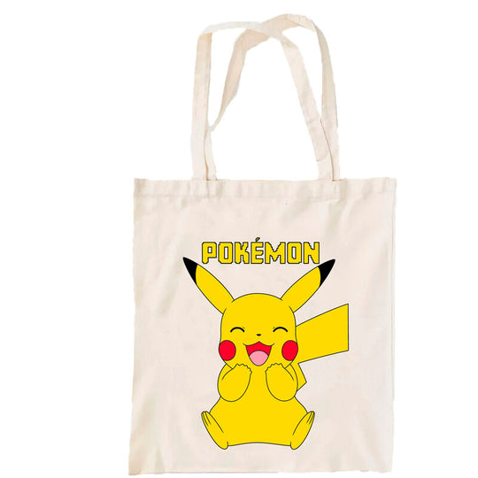 Sac de shopping Pokémon officiel Nintendo avec dimensions 44x38cm, affichant un design coloré et résistant.