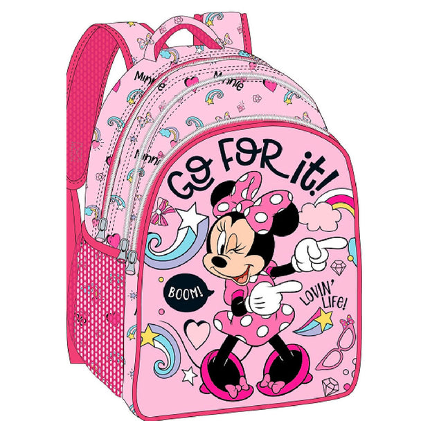 Sac à dos Disney Minnie Mouse de 42 cm avec design coloré et confortable, parfait pour enfants.