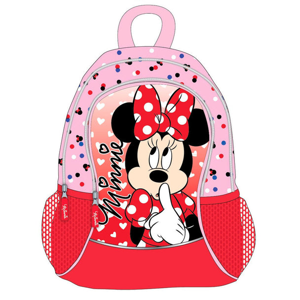 Sac à dos Disney Minnie 40cm avec design coloré et bretelles ajustables, idéal pour enfants.