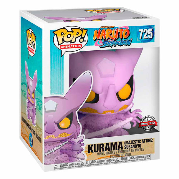 Vue rapprochée de la figurine Kurama exclusive Funko POP avec détails précis et couleurs vives