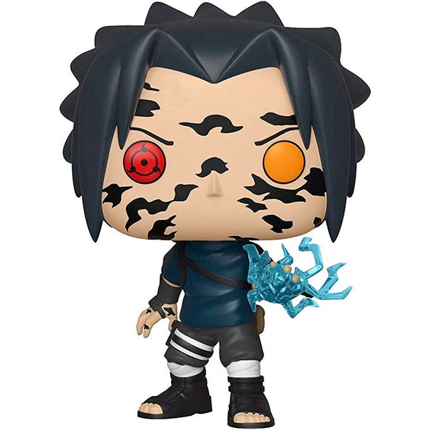 Figurine Funko POP de Sasuke avec Curse Mark exclusive, présentée dans sa boîte vitrine transparente