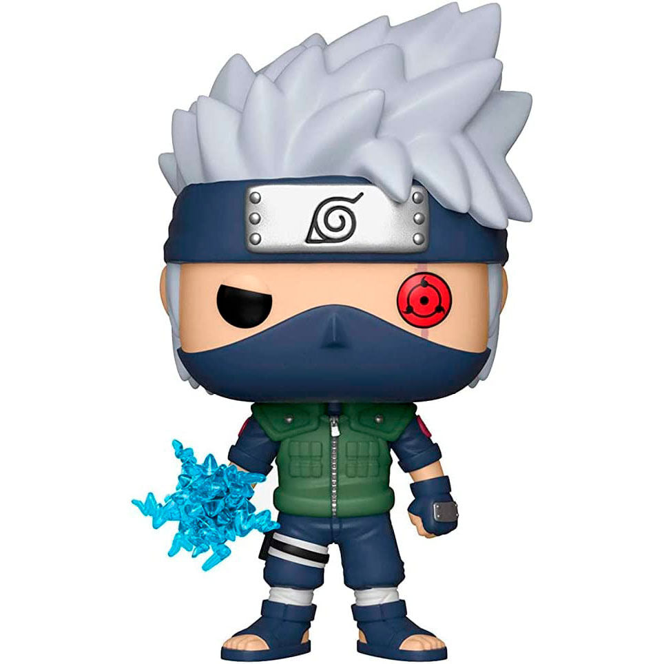 Figurine Funko POP de Kakashi en tenue Naruto Shippuden avec son épée Lightning Blade, vue de face