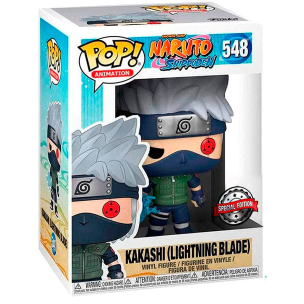 Boîte vitrine de la figurine Funko POP Kakashi Lightning Blade, emballage exclusif avec fenêtre transparente