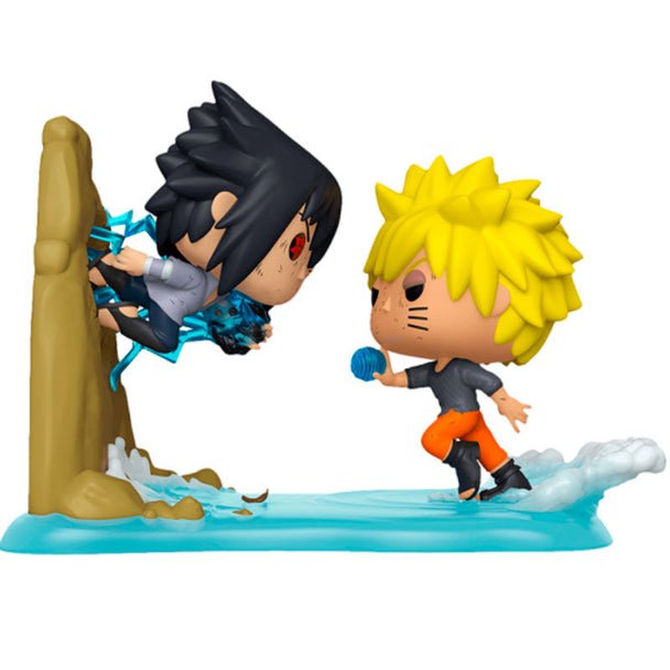 Figurine POP FUNKO Naruto Shippuden représentant Sasuke en position de combat détaillée avec couleurs vives