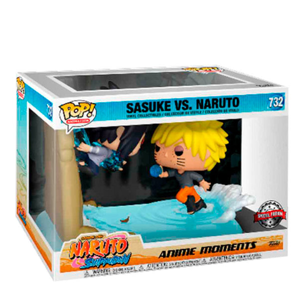 Figurine POP FUNKO Naruto Shippuden montrant Naruto prêt au duel avec Sasuke, finition soignée et design original