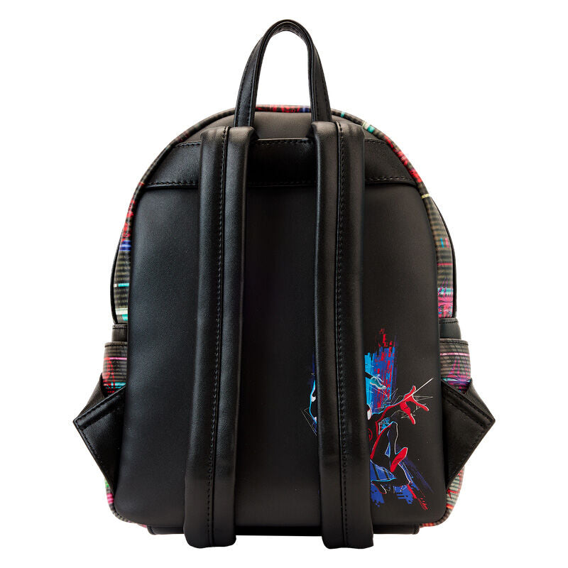 Intérieur du sac à dos Spiderman avec doublure coordonnée et poche zippée