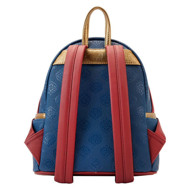 Sac à dos Loungefly Marvel Gardiens de la Galaxie 3 avec badge Ravager en cuir vegan vue de face