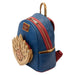 Détail des bandoulières ajustables en cuir vegan du sac à dos Marvel Ravager badge Loungefly