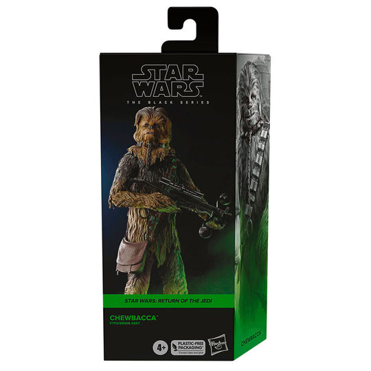 Figurine Chewbacca Star Wars Retour du Jedi vue de face avec accessoires