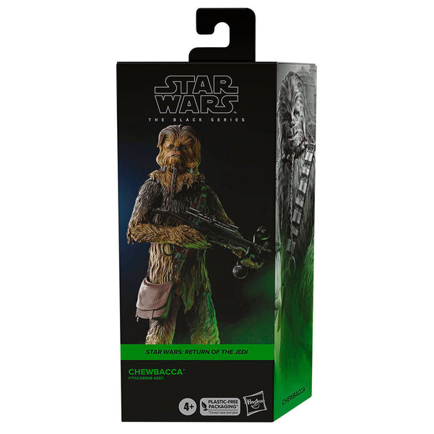 Figurine Chewbacca Star Wars Retour du Jedi vue de face avec accessoires