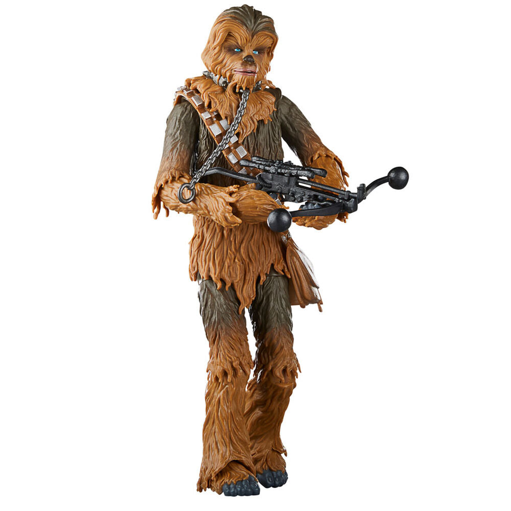 Présentation complète de la figurine Chewbacca 15cm avec tous ses accessoires
