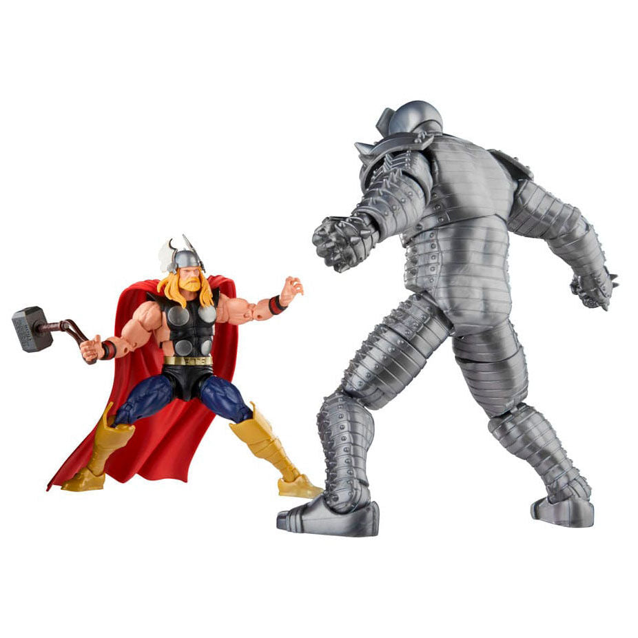 Présentation des deux figurines Thor et Destructor face à face pour un duel épique