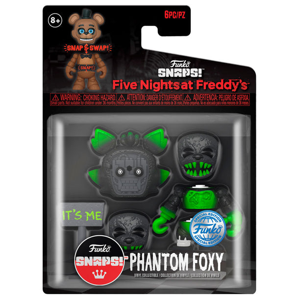 Vue latérale de la figurine Phantom Foxy Funko Pop exclusive, montrant les textures et finitions soignées