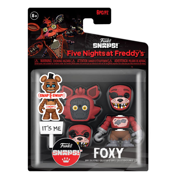 Vue rapprochée de la figurine Foxy Funko Snaps! exposée sur un fond neutre, mettant en valeur ses textures et finitions