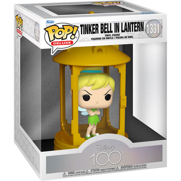 Figurine Funko POP Deluxe Campanilla de Disney Peter Pan dans une lanterne lumineuse, vue de face avec détails colorés
