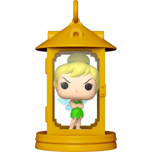 Emballage de la figurine POP Deluxe Campanilla Disney Peter Pan montrant la lanterne et le logo officiel Funko
