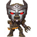 Vue rapprochée de la figurine Funko POP Transformers Scourge montrant les détails précis du modèle en vinyle