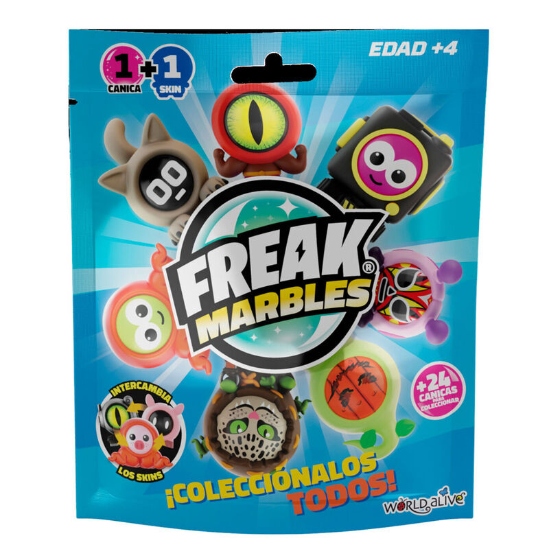 Collection de skins variés pour personnaliser les billes Freak Marbles