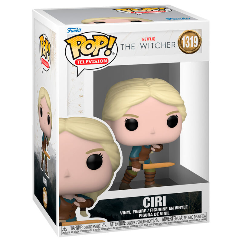 Figurine Funko POP de Ciri de The Witcher saison 2 en vinyle de 9 cm dans sa boîte cadeau officielle