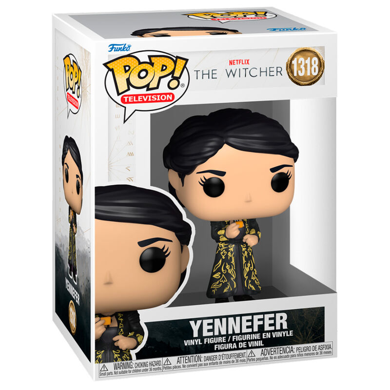 Figurine Funko POP Yennefer de The Witcher saison 2 en vinyle, 9cm, présentée dans sa boîte cadeau originale.