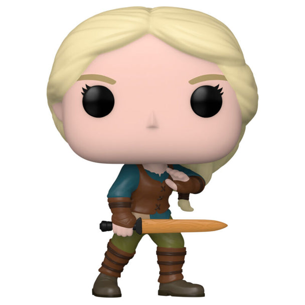 Vue rapprochée de la figurine Funko POP Ciri de The Witcher saison 2 montrant les détails de la peinture et du design