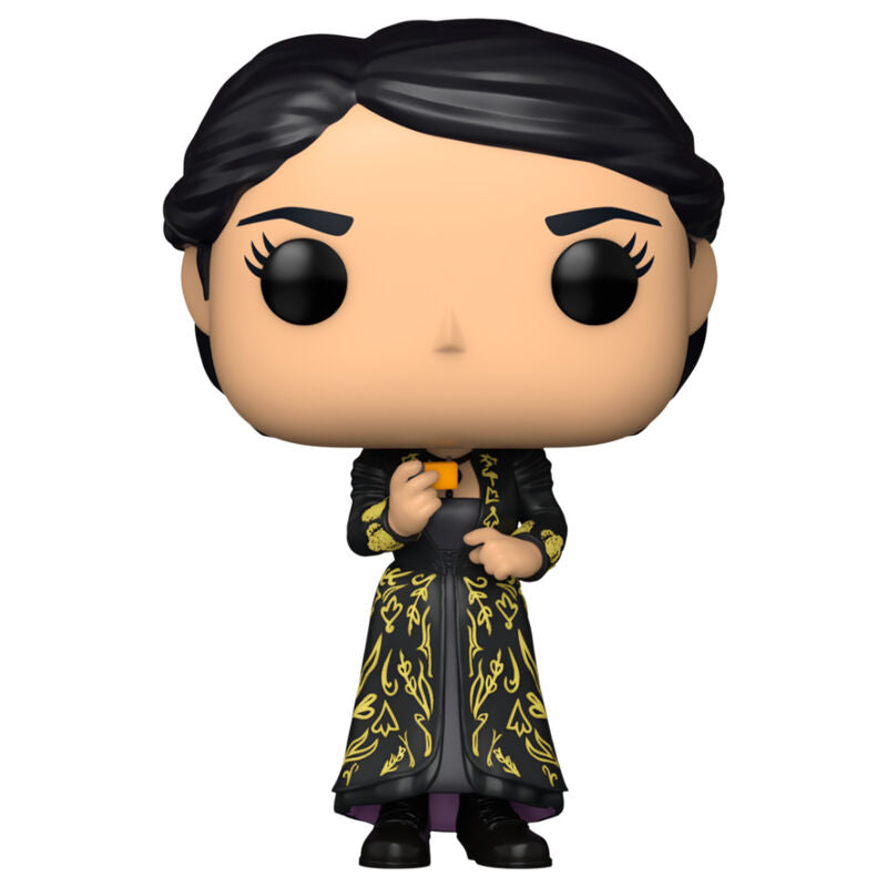 Vue rapprochée de la figurine Funko POP Yennefer avec détails soignés et couleurs fidèles à la série The Witcher.
