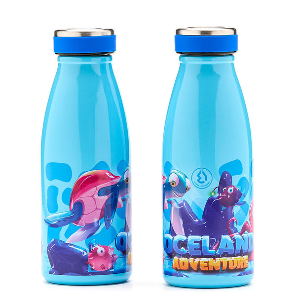 Détail de la double paroi isolante de la bouteille Water Revolution pour maintien de la température