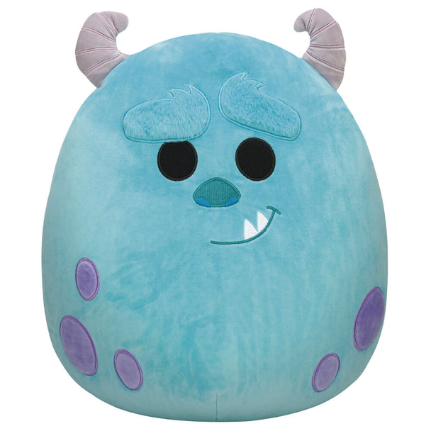 Peluche Squishmallows Sulley Monster Inc bleu et violet de 35 cm vue de face