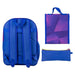 Set Sonic Prime CERDÁ comprenant une trousse, une boîte à déjeuner et un sac à dos de 42 cm en polyester, vue d'ensemble colorée et dynamique.