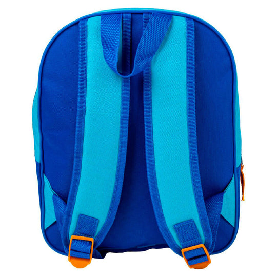 Sac à dos Sonic The Hedgehog 3D de 31 cm vue de face avec design coloré et reliefs en EVA