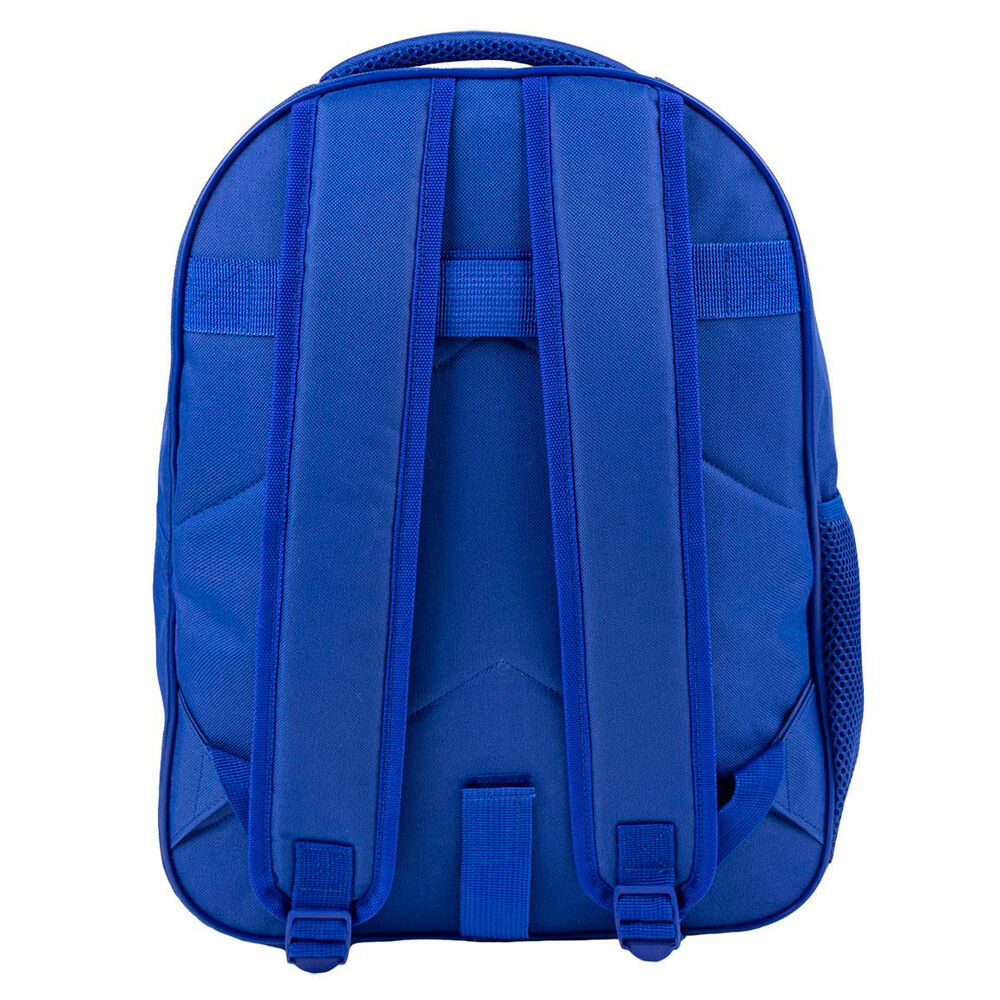 Détail du sac à dos Sonic Prime CERDÁ montrant la texture en polyester résistant et les bretelles rembourrées